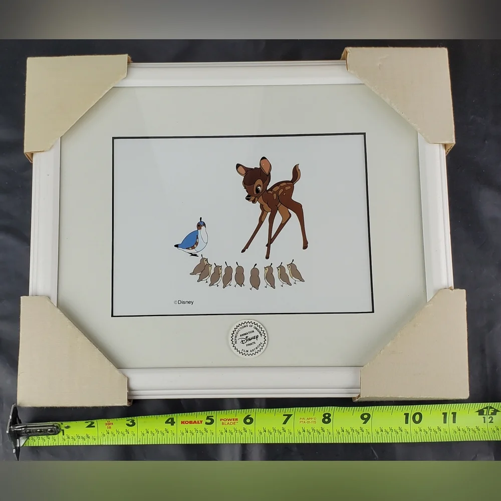 Disney Bambi and Quails Reproduction of Original Film Artwork Animation Print